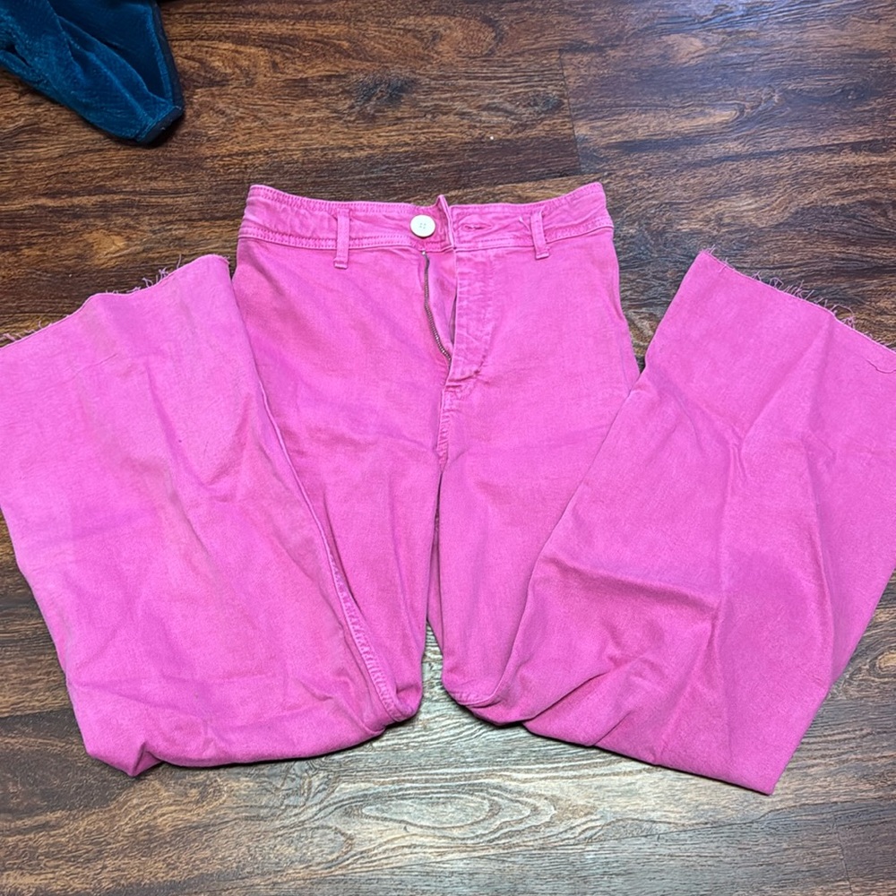 Zara super high rise wide leg jeans-sz 26!!
